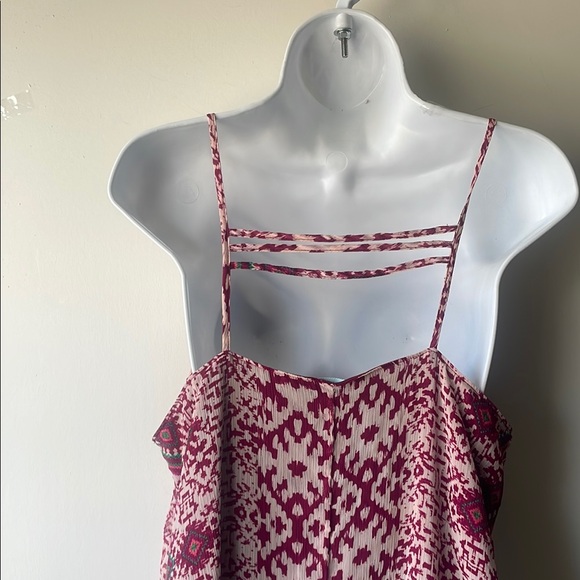 Maurices Red Asymmetrical Tiered Sundress Casual - Picture 9 of 11